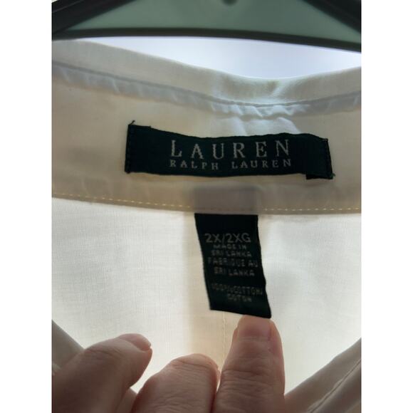 Loren 2X women’s cream Vintage button up top - Picture 8 of 12